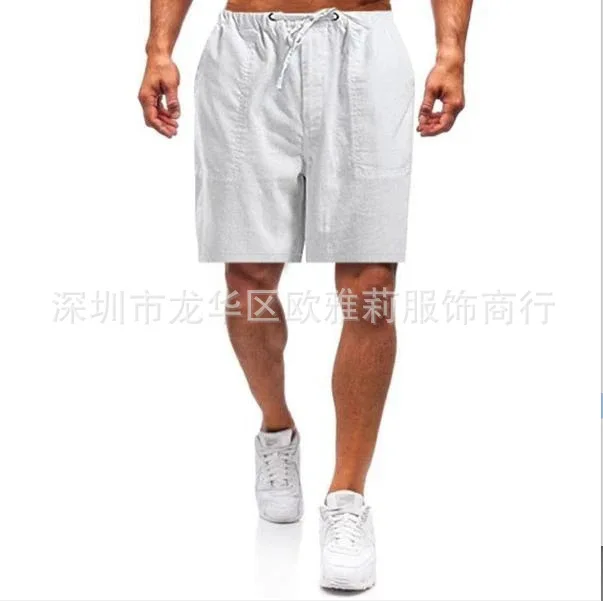 

Linen Men's Multi-pocket Decorative Shorts Casual Pants Enter The E-commerce 2025 European and American Hot Sale