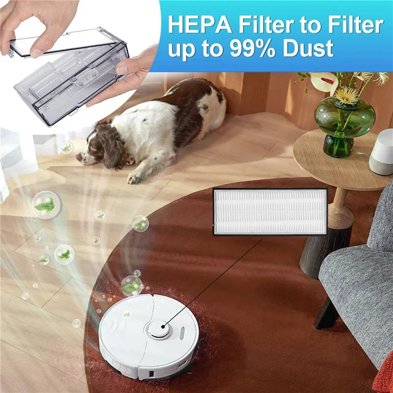 

【Today Only@】2X For Roborock S8 Pro Ultra Robot Vacuum Dual Main Brush Side Brush Hepa Filter Mop Cloths Spare Parts