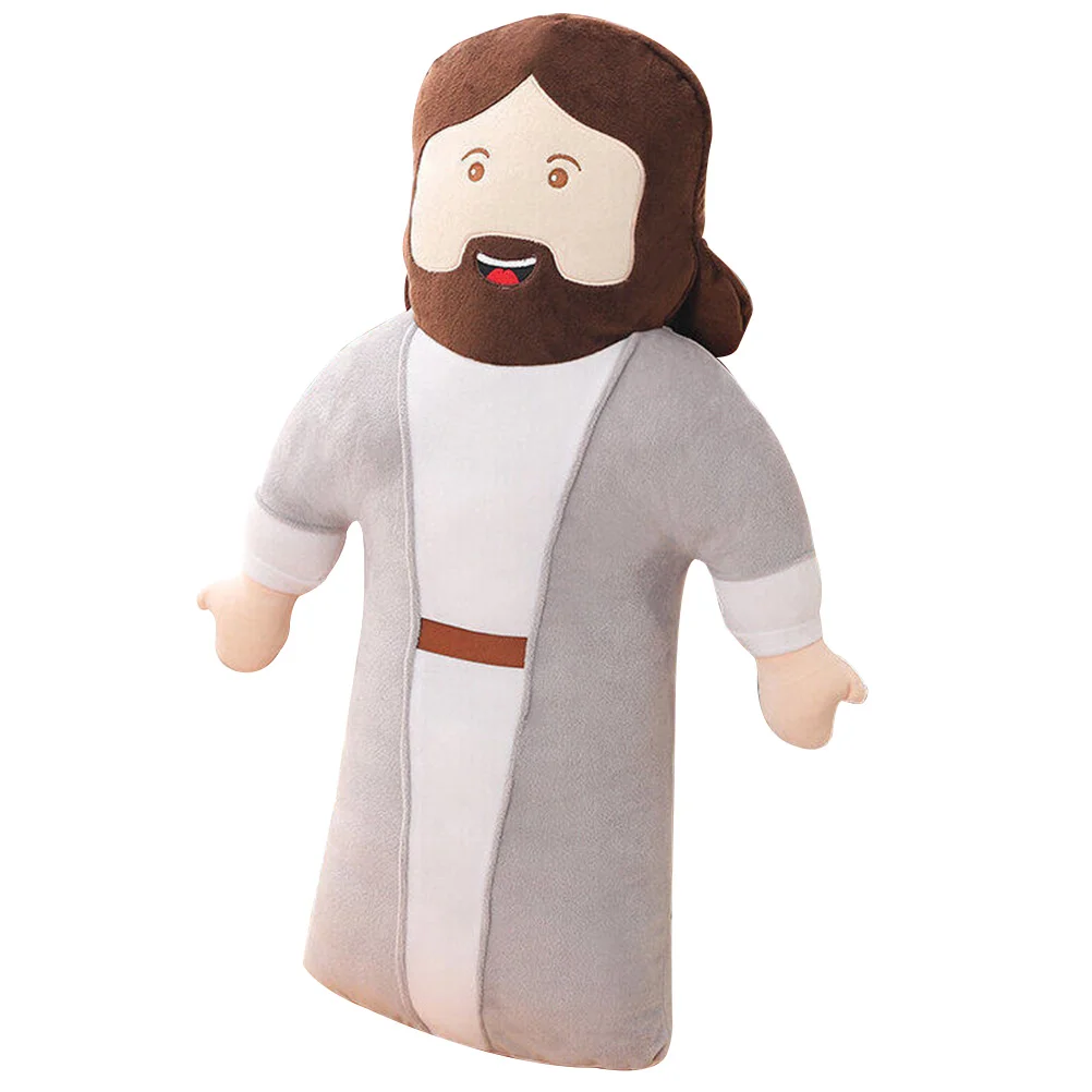 Louse Plush Jesus Pillow Bed Ornament Stuffed Decorative Christian Bedroom