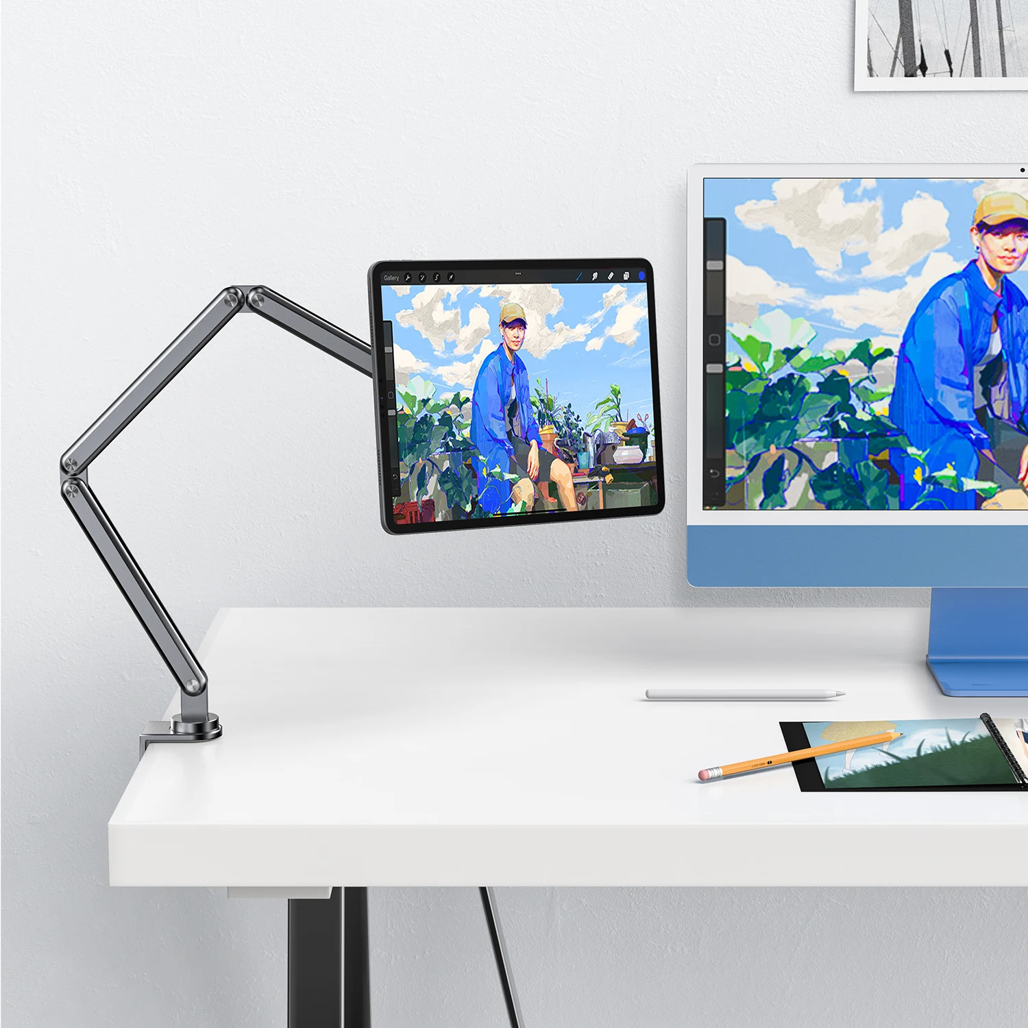 KUXIU タブレット アーム（その3） Amazon.co.jp: KU XIU マグネット式iPad Pro 12.9スタンド、折りたたみ