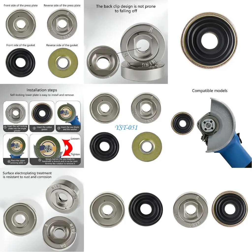 

E15A Easy Installation Heavy Duty Pressure Plate for 100 Type Grinder Auto Locking