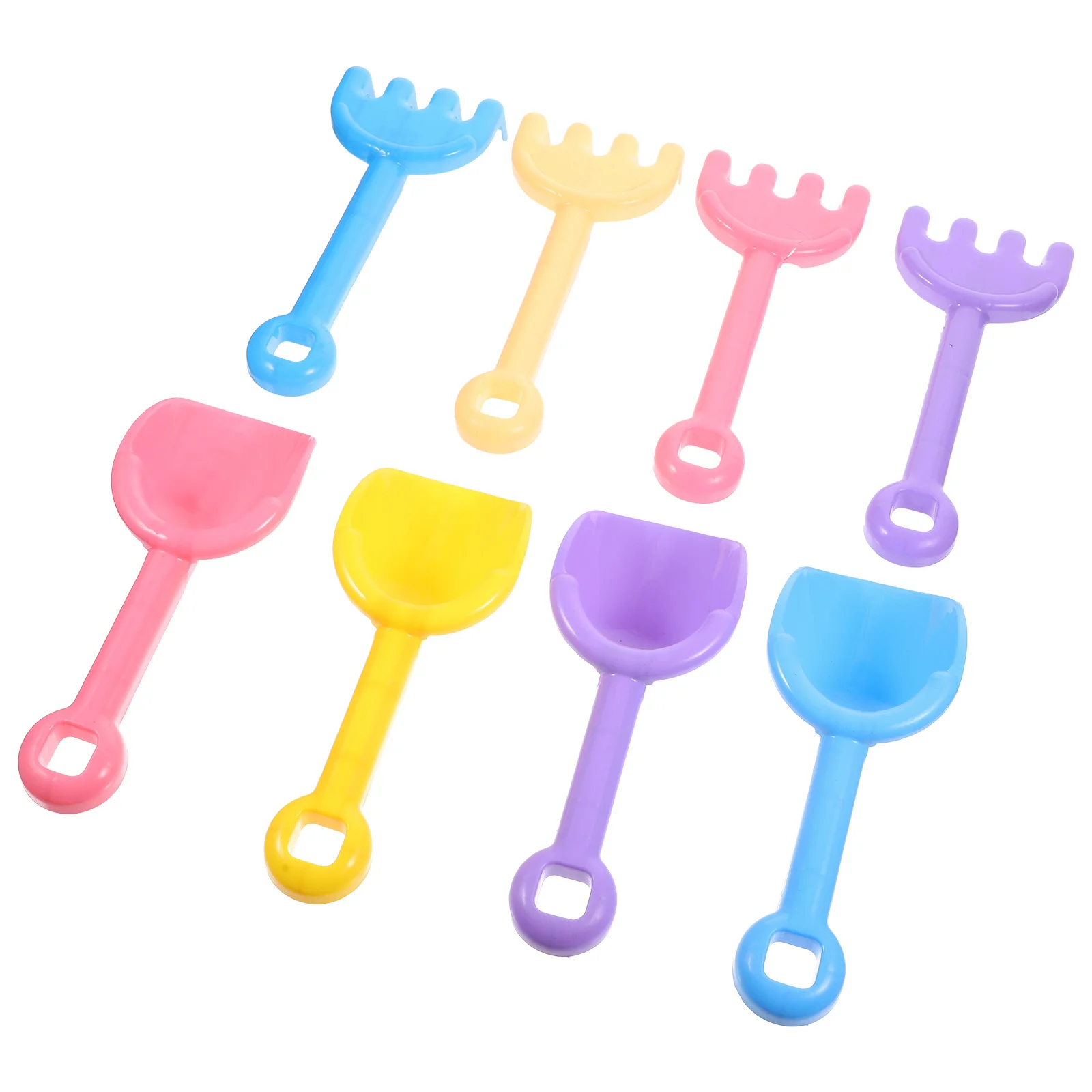 8 pçs pás de areia coloridas parque praia escavação jardim conjunto verão crianças diversão ao ar livre festa pá brinquedo crianças brinquedos areia