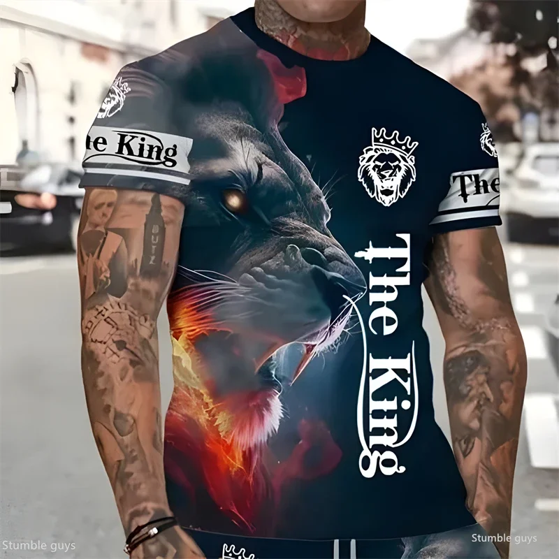 Sommer Herren Oversize Street-Style T-Shirt mit Anime-Grafik, Locker Geschnitten, Kurzarm, Atmungsaktiv, Leichtgewichtig, Große Größen Jersey