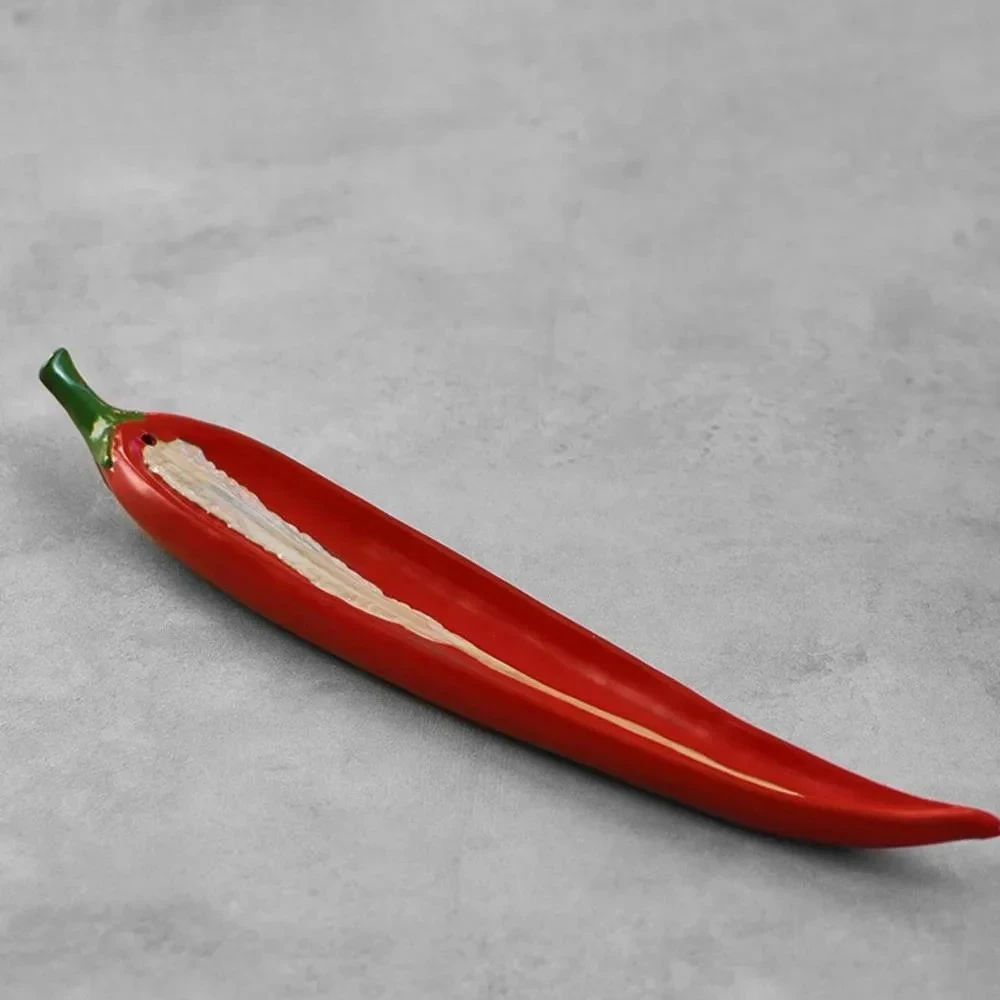 Chili Red Luck Fragrance Insertion Space Desktop Line Incense Burner Decoration Creative and Fun Home Ceramic Lighter Crafts
