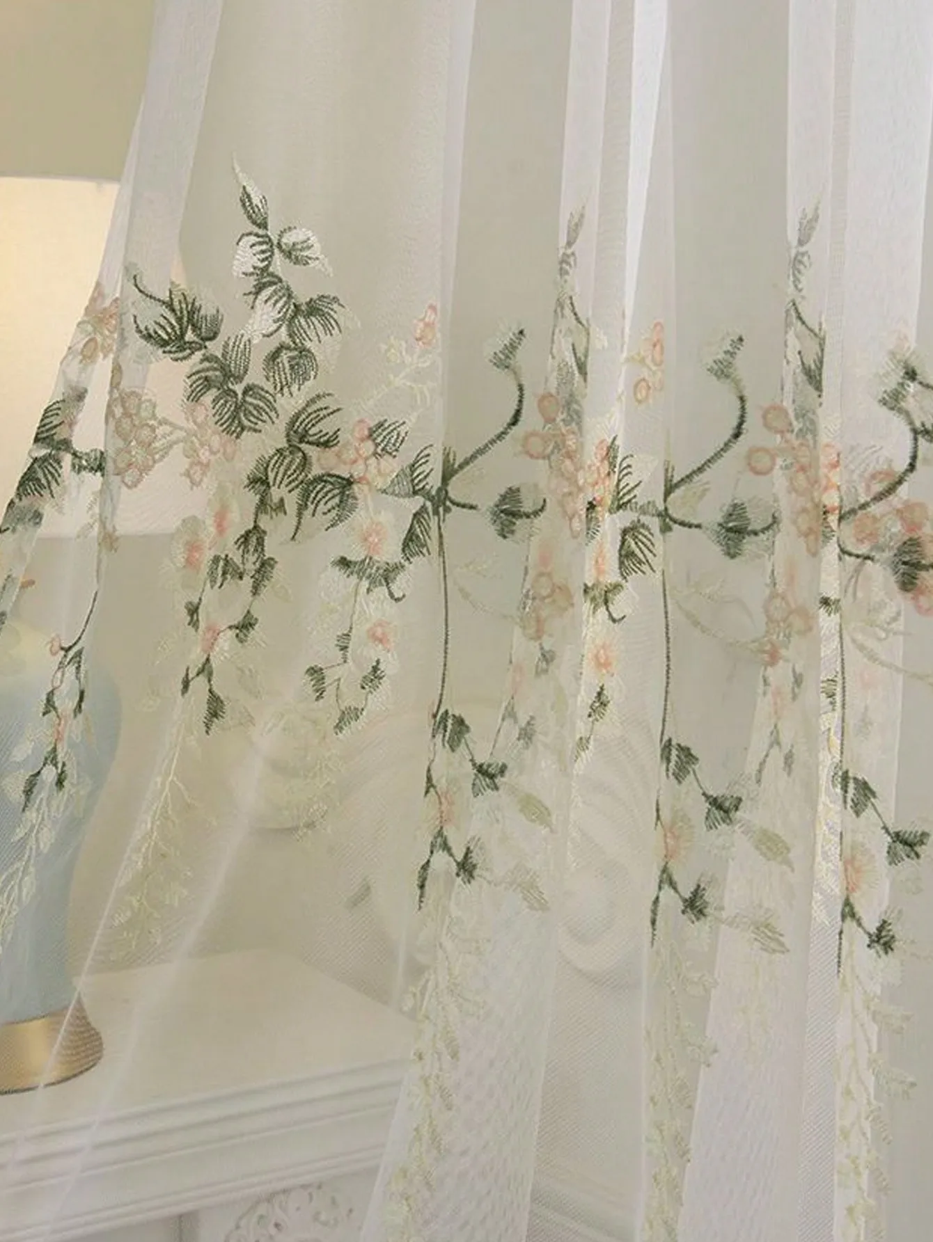 American Country Style Embroidered Small Fresh Pastoral Style Curtains Living Room Bedroom Balcony Blackout Curtains
