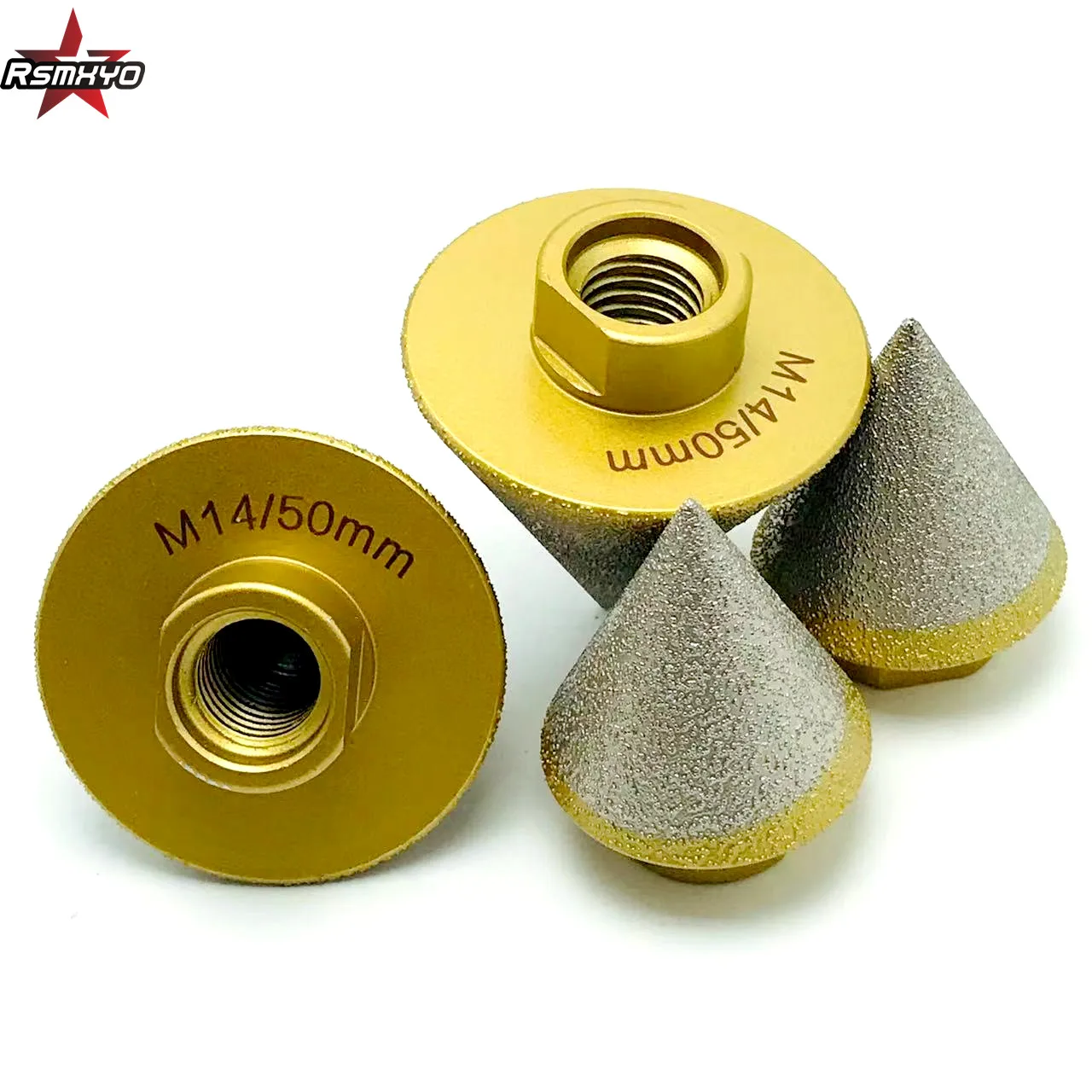 RSMXYO 1pc Dia 35/50mm Diamond Chamfer Milling Bits Chamfering Finger Bit for Tile Ceramic Beveling Holes Trimming M14 Thread