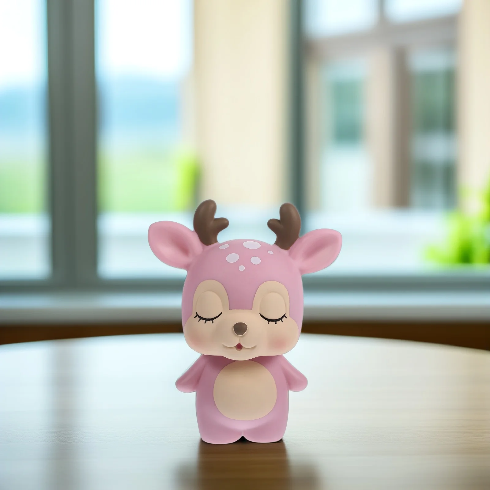 

Cute Deer Shape Piggy Bank Cartoon Money Box Savings Pot Pink Table Bookshelf Decor Childrens Room Ornament Deer Coin Bank