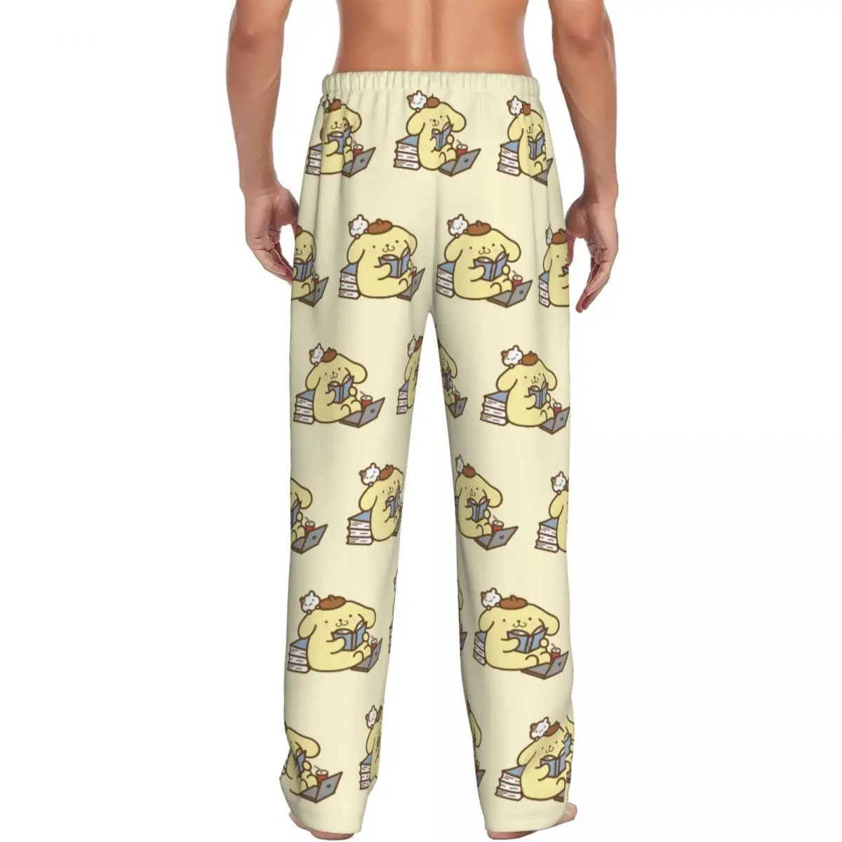 Custom Pompompurin Pajama Pants Men's Kawaii Lounge Sleep Drawstring Sleepwear Bottoms with Pockets
