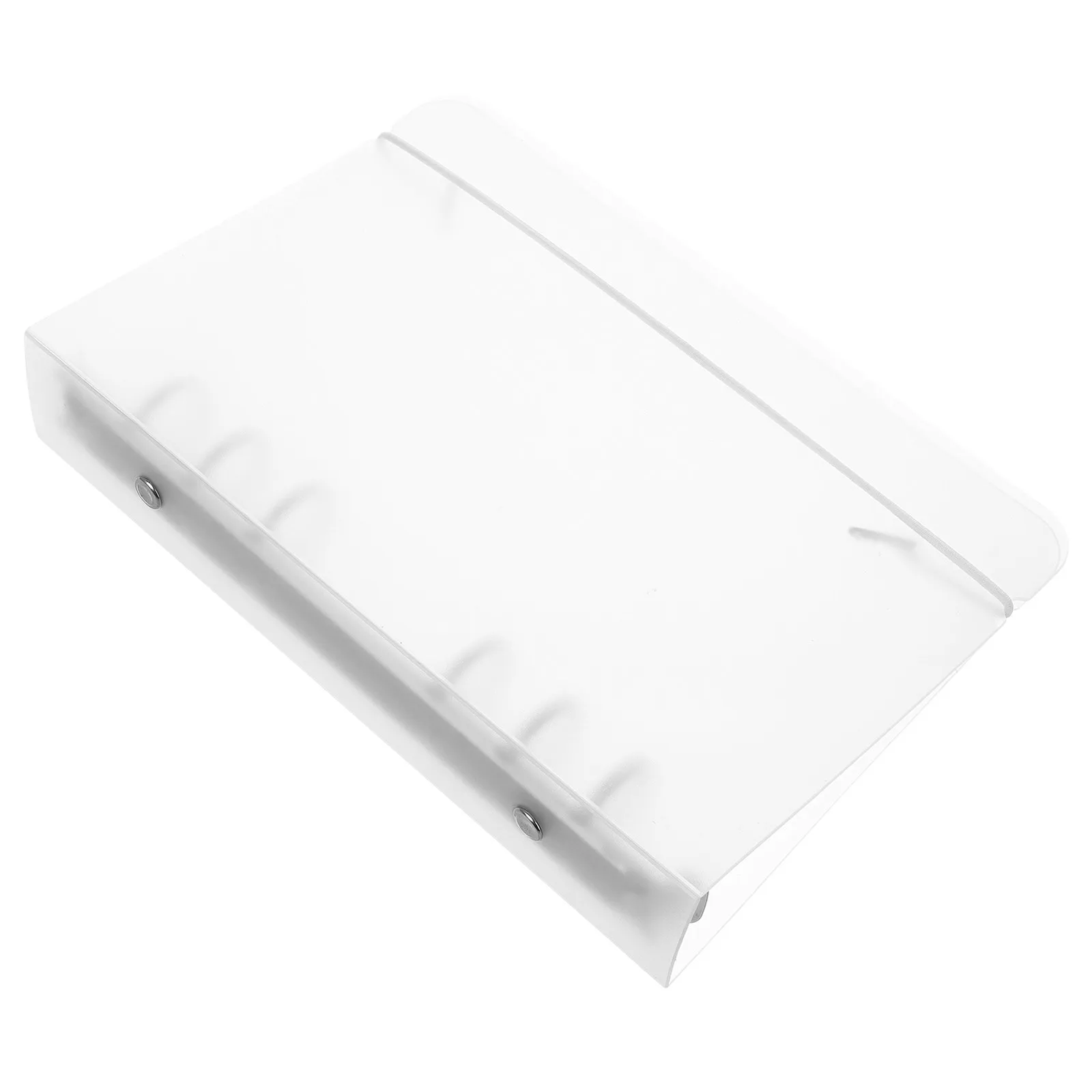 

Transparent A6 Plastic Document Folder Loose Leaf Binder Round Rings for Paper Storage Organization File Folders