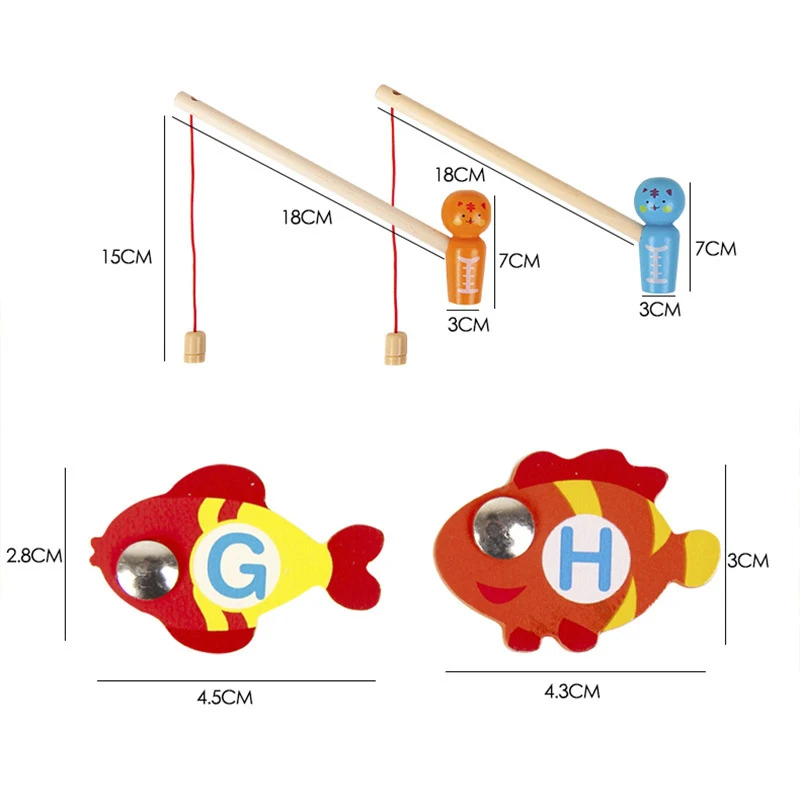 Drewniana łódź dla dzieci magnetyczne zabawki wędkarskie cyfra matematyka alfabetyczne zabawki edukacyjne na zewnątrz zabawny prezent dla dzieci