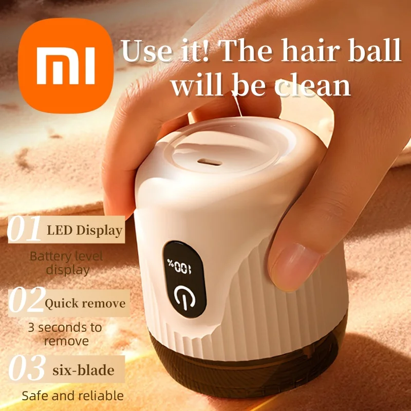 Xiaomi Electric Digital Display Hair Ball Trimmer Rechargeable Portable Home Clothing Hair Remover for Sweaters and Socks