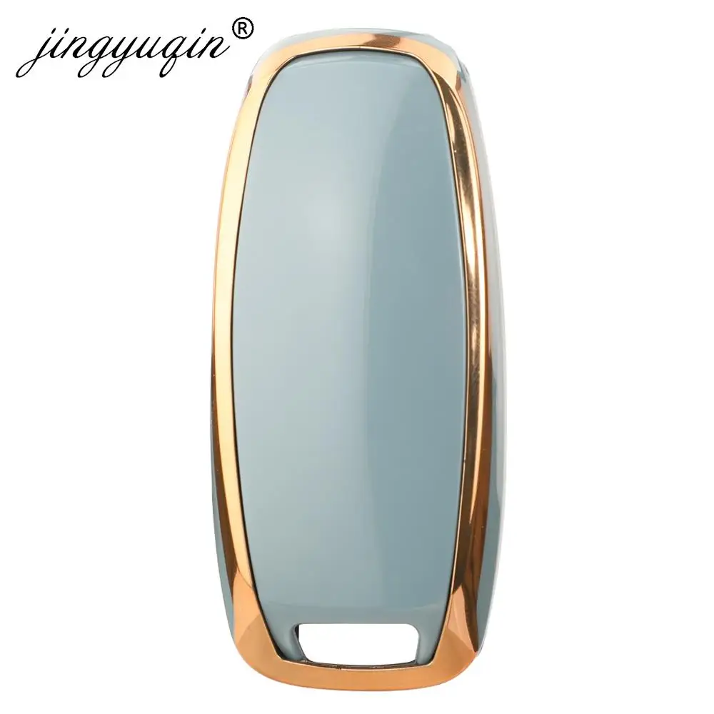 jingyuqin Soft TPU Car Remote Key Case Cover for Audi 4K A8 E-tron Q5 Q7 Q8 C8 D5 SQ8 R8 A1 A3 A4 A6 A7 Fob Protector Holder