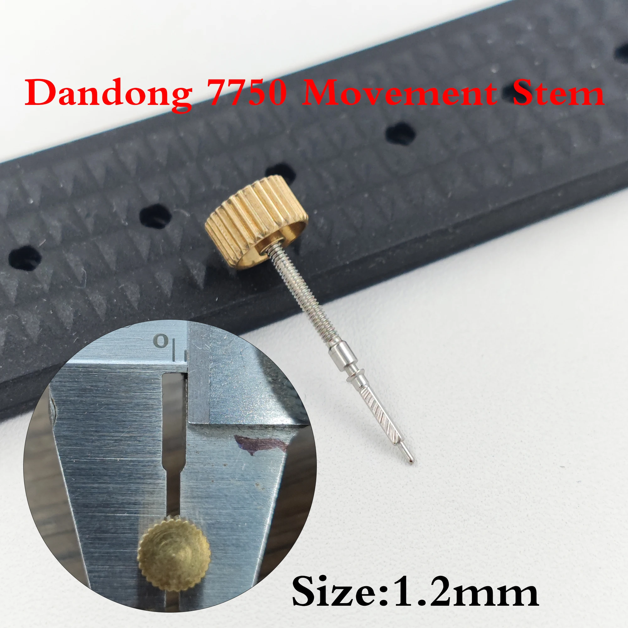 

5pcs Dandong 7750 Movement Winding Stem Watch Crown Steel Stem Watch Parts Replacement Repair 7750 Movement Handle Rod Stem Part