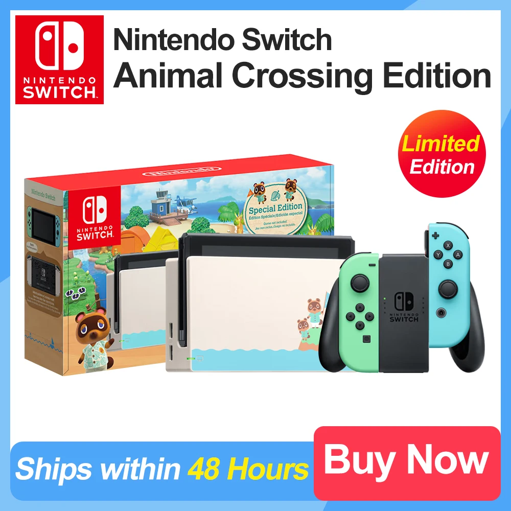 Nintendo Switch Animal Crossing Edition Game Console and Multiple Color Optional with 6.2 Inch LCD Screen Available Now