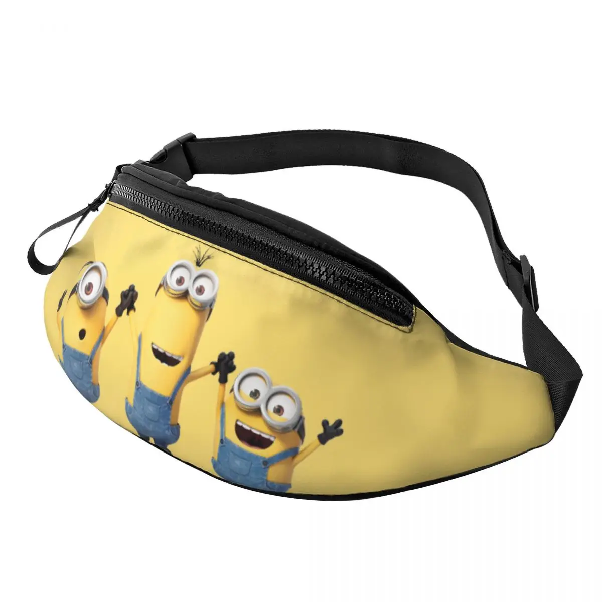 

Custom Anime M-Minions Cartoon Fanny Pack Women Men Crossbody Waist Bag for Cycling Camping Phone Money Pouch