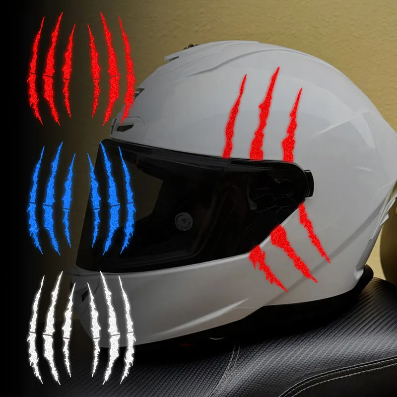 

1PC Reflective Monster Claw Scratches Motorcycle Helmet Stickers Waterproof for Motorbike Front Fuel Tank Headlight Vinyl Decals