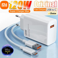 Xiaomi 120W Ultra Fast Charger Mobile Phone Charging Head 3.0 Charging 6a Usb Type C Cable For Huawei Samsung Charger Adapter