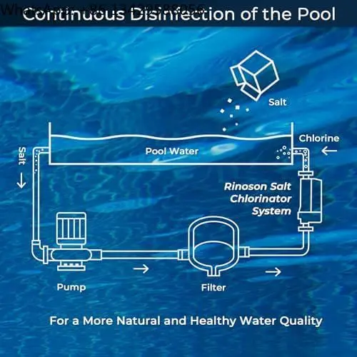 Blove Dolphin Smart WiFi Chlorinator System ECPRO4 22,000 Gallon Saltwater Pool ABS Titanium Plate Self-Cleaning App Remote