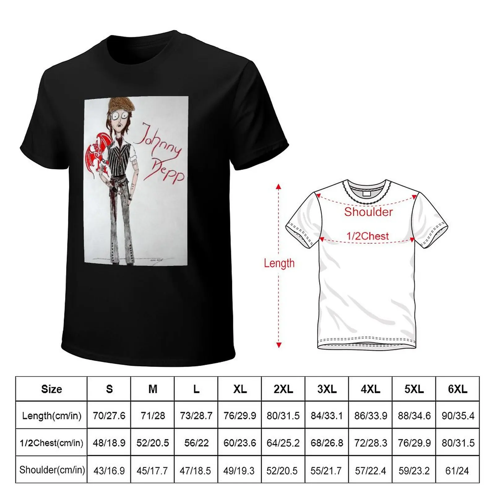Johnny Depp T-Shirt High Elasticity Sports Tee Shirt