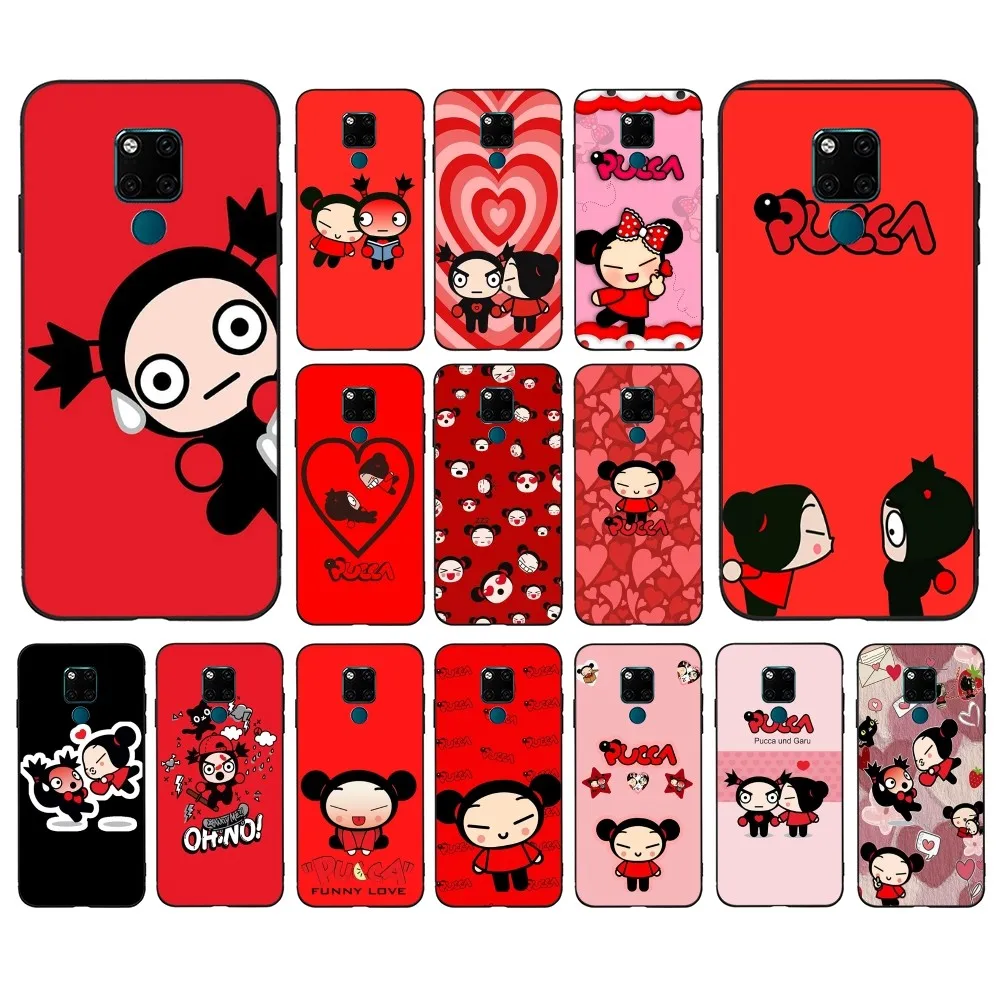 Cartoon P-Pucca G-Garu Phone Case For Huawei Mate 10 20 30 40 50 Lite Pro Nova 3 3i 5 6 SE 7 Pro 7SE