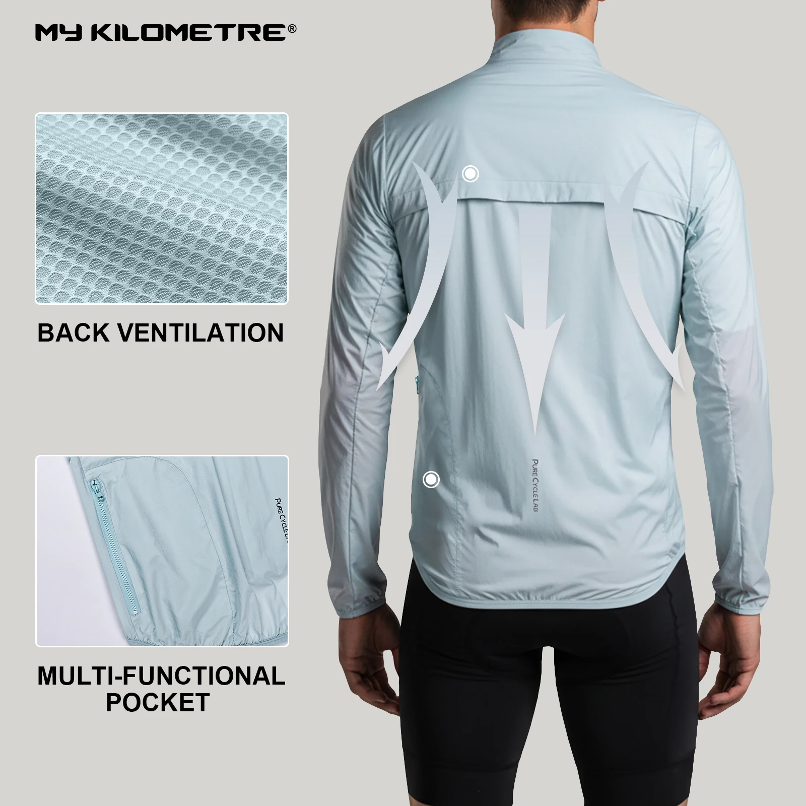 男性女性サイクリングジャケット超薄型防風ウインドブレーカー通 - Running Gear Jacket のレビューと価格