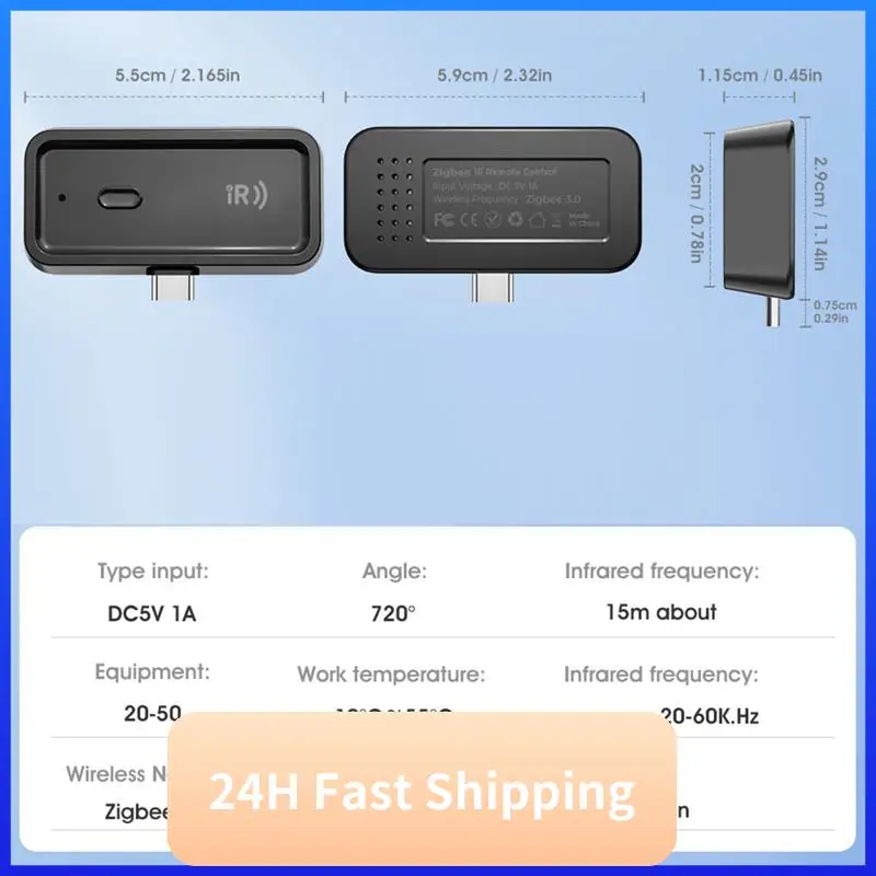 【2025 quente】 tuya zigbee ir mini casa inteligente controle remoto universal com temporização de voz para ventilador de tv ar condicionado