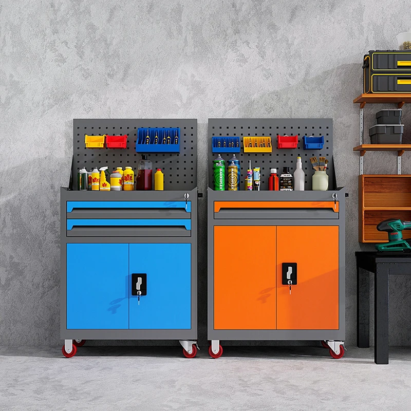 

Multifunctional Modular Steel Heavy Duty Workshop Tool Chest With 2 Drawers Wheeled Lockable Strong Load Capacity Garage Storage