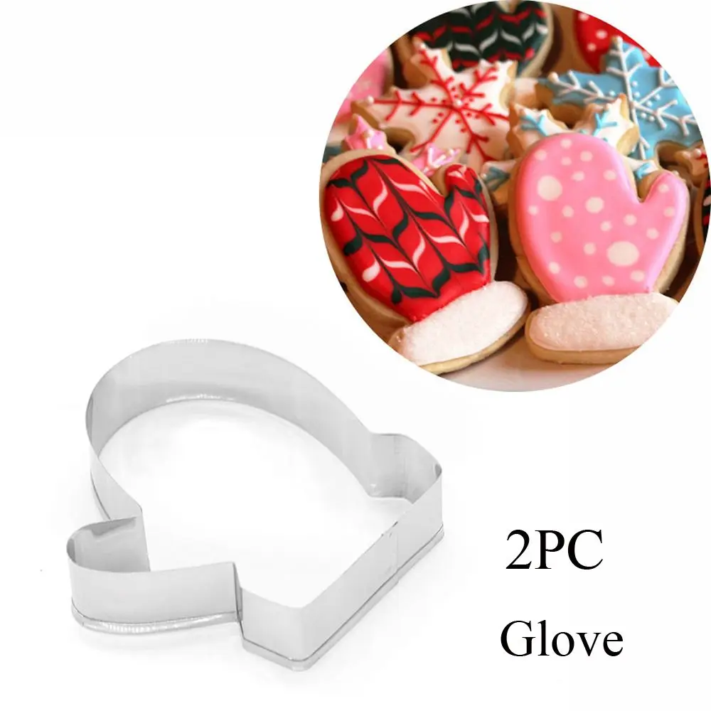 1/2PCS Gingerbread Man Xmas Theme Snowflake Christmas Cookie Cutter Biscuit Mold Baking Tool Cake Mould