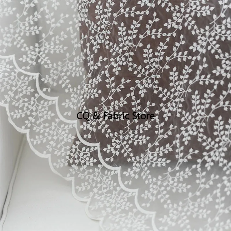 Maglia di organza piccolo matrimonio floreale tessuto di pizzo ricamato fai da te moda gonna abito abbigliamento accessori per cucire