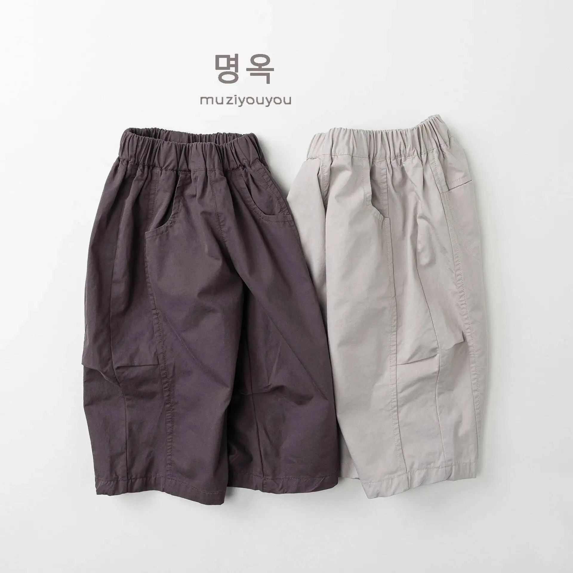Frühling Sommer Kinderhosen 1-8 Jahre Jungen Mädchen Baumwolle Dünn Gespleißte Lockere Gerade Hosen Koreanische Kleinkind-Hosen für Kinderkleidung – Detail 2