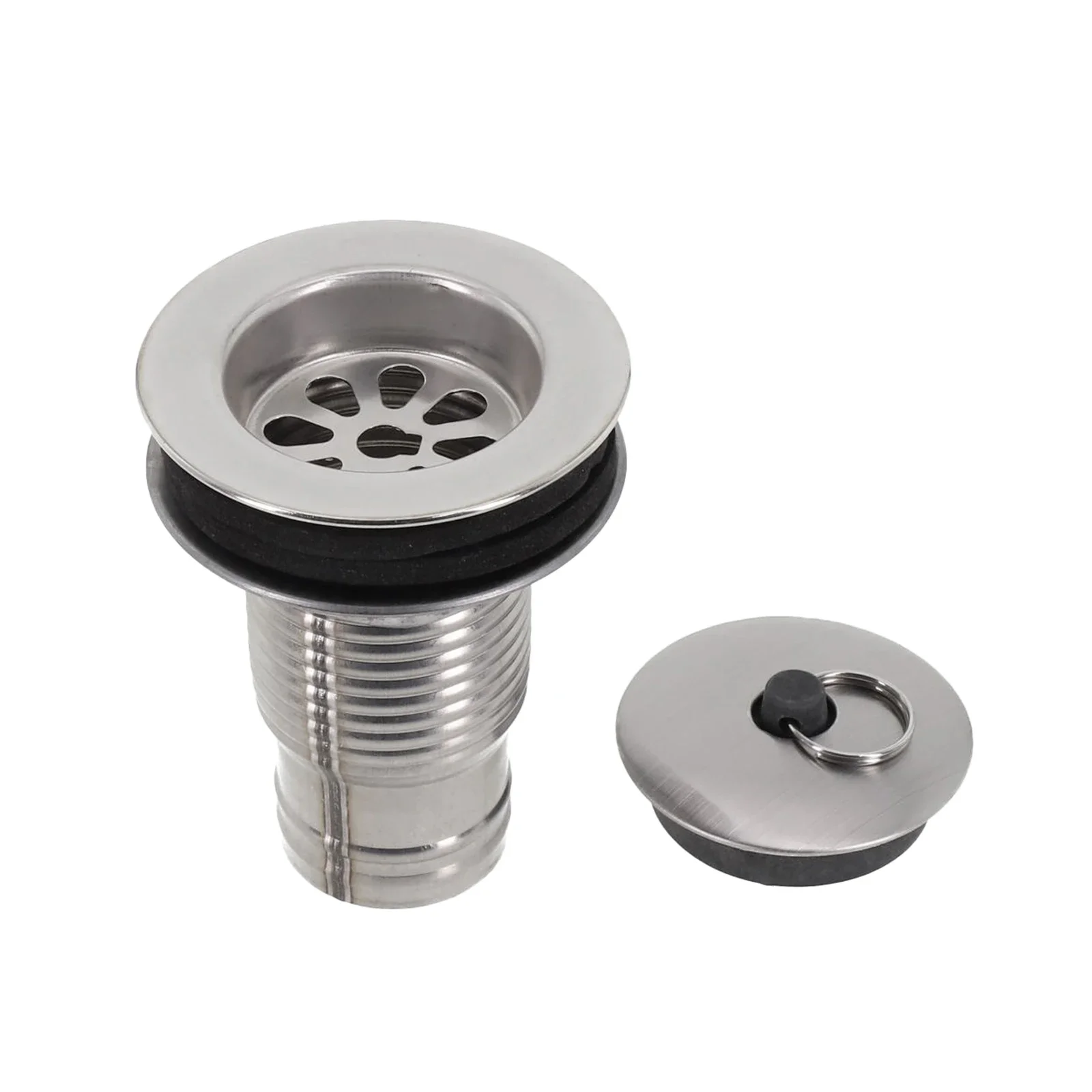For Bathroom Pool Sink Drain Filter Kitchen Accessories 60mm Drain Button Durable Stainless Steel Waste Stopper