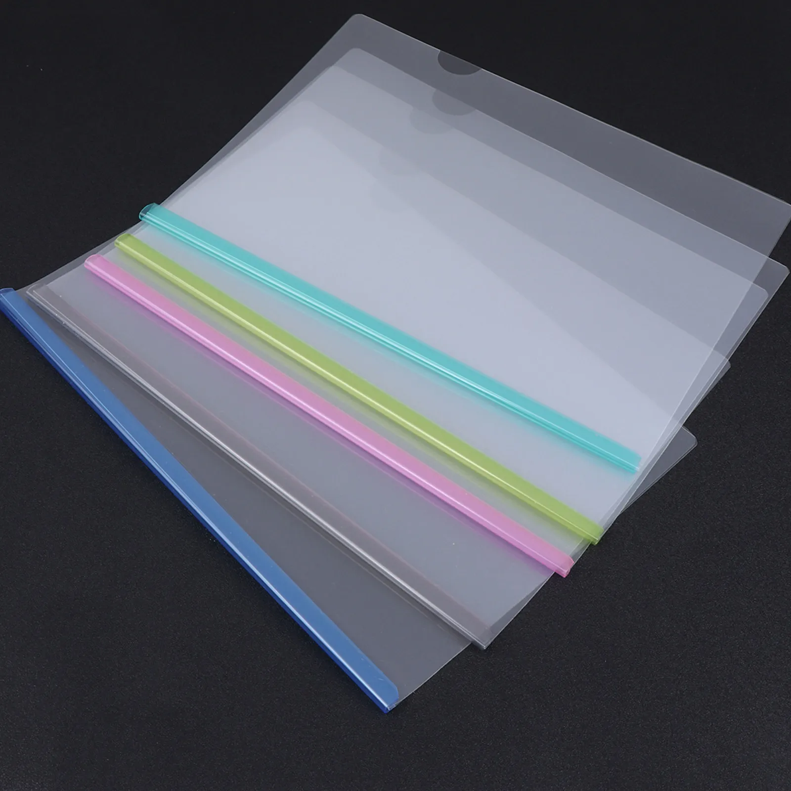 

10Pcs Sliding Bar File Folders A4 Size Document Holders Colorful Non Slip Locking Bars Office School Paper Organizer Contract
