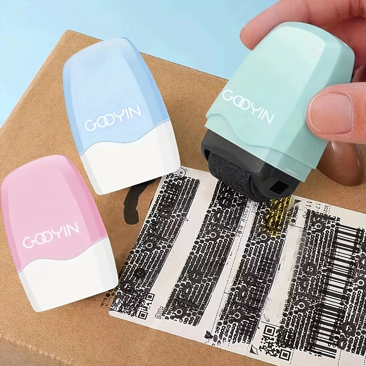 1 قطعة حماية الخصوصية متعددة الوظائف مانعة للتسرب المتداول الختم مناسبة للوثائق فواتير أختام المعلومات المالية بشكل آمن #1