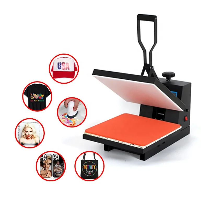 MIDA Flat Hot Press Machine Sublimation Tshirt Jersey Printing Transfer Machine 38*38cm T-shirt Heat Press Machine