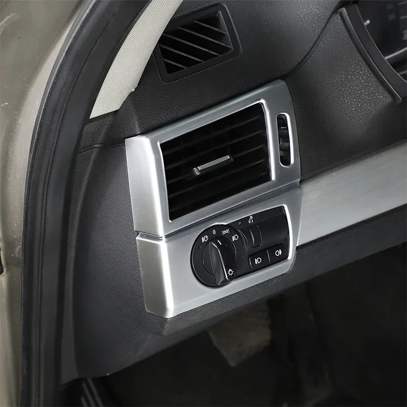 ABS ألياف الكربون/الفضة تصفيف السيارة الجانب تكييف الهواء تنفيس المخرج إطار غطاء الكسوة لسيارات BMW X3 E83 2006 2007 2008- 2010 LHD