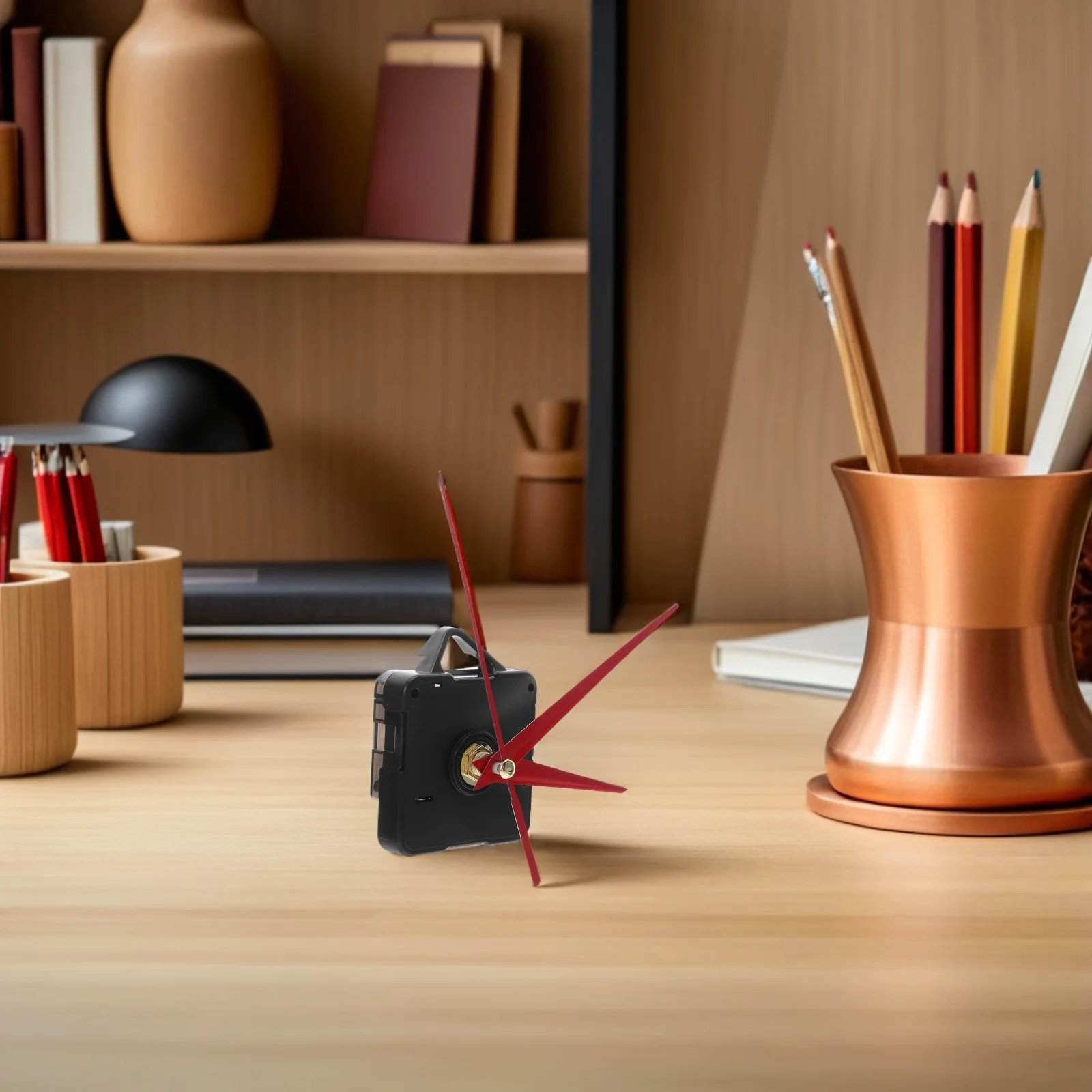 

Wall Clock Movement Kit Simple DIY Clock Movement Set for Home Hotel School Replacement Parts 13mm Shaft Red 3 Pointers High