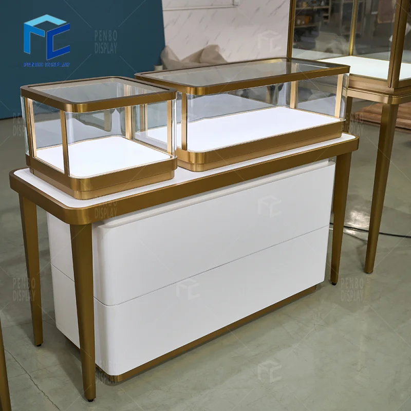 

2025customized.Quality Glass Metal Drawer Streamline Jewellery Counter Retail Store Jewelry Showcases Locking Jewelry Displays C