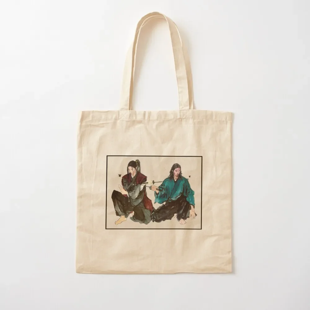 

Inoue Takehiko Vagabond Manga Musashi Miyamoto vs Sasaki Kojiro Tote Bag reusable shopping bags hand bags Tote Bag