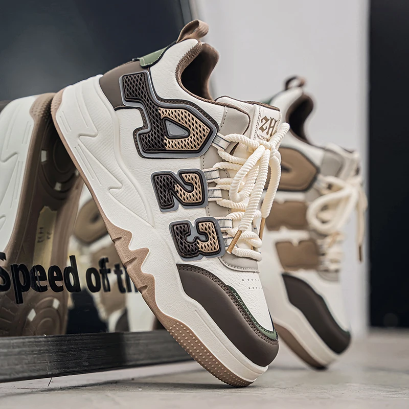 

Men Thick Casual Sports Shoes Women Fashion Mesh Breathable Sneakers Lace Up Comfortable Non Slip Soft Sole Sports Shoes