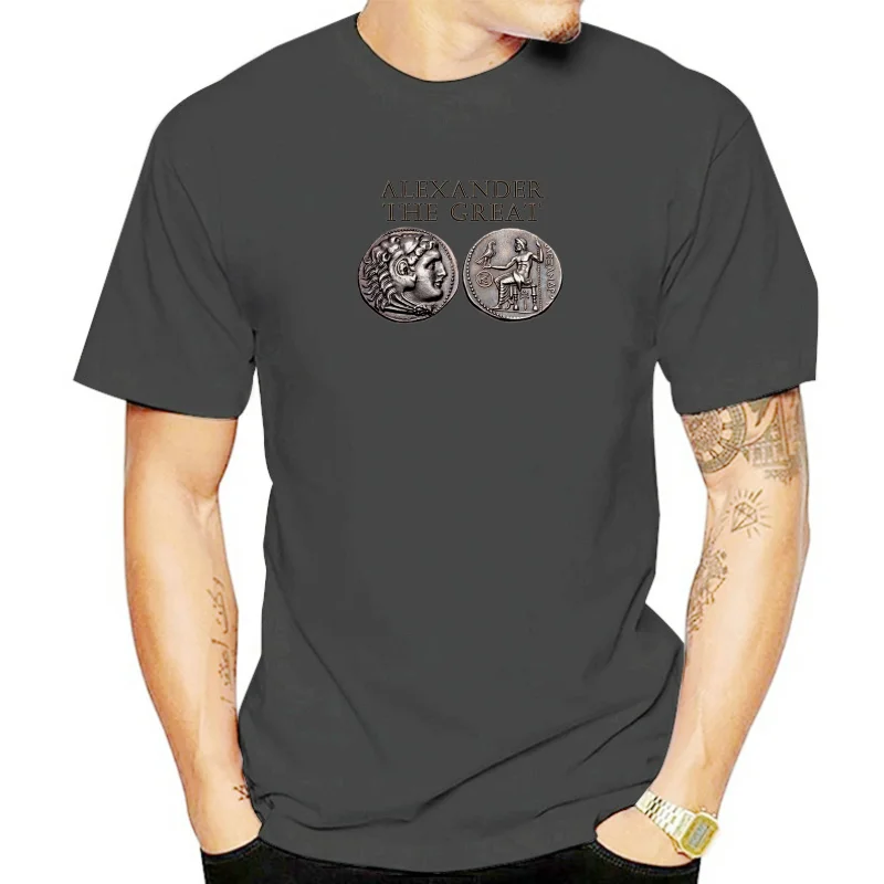 T Shirt Casual Men Clothing Ancient Greek Coins Tetradrachm N D Silver Alexander Iii The Great 300 280 034924