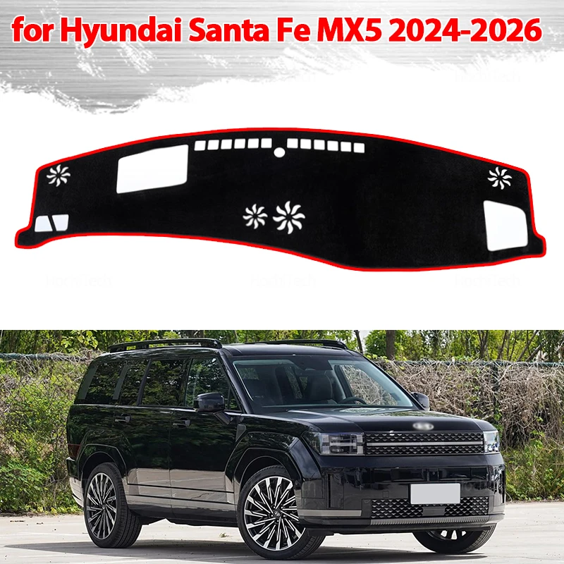 For Hyundai Santa Fe MX5 2024 2025 2026 Interior Accessories Auto Car Dashboard Cover Dash Mat Board Pad Carpet Dashmat Anti-UV