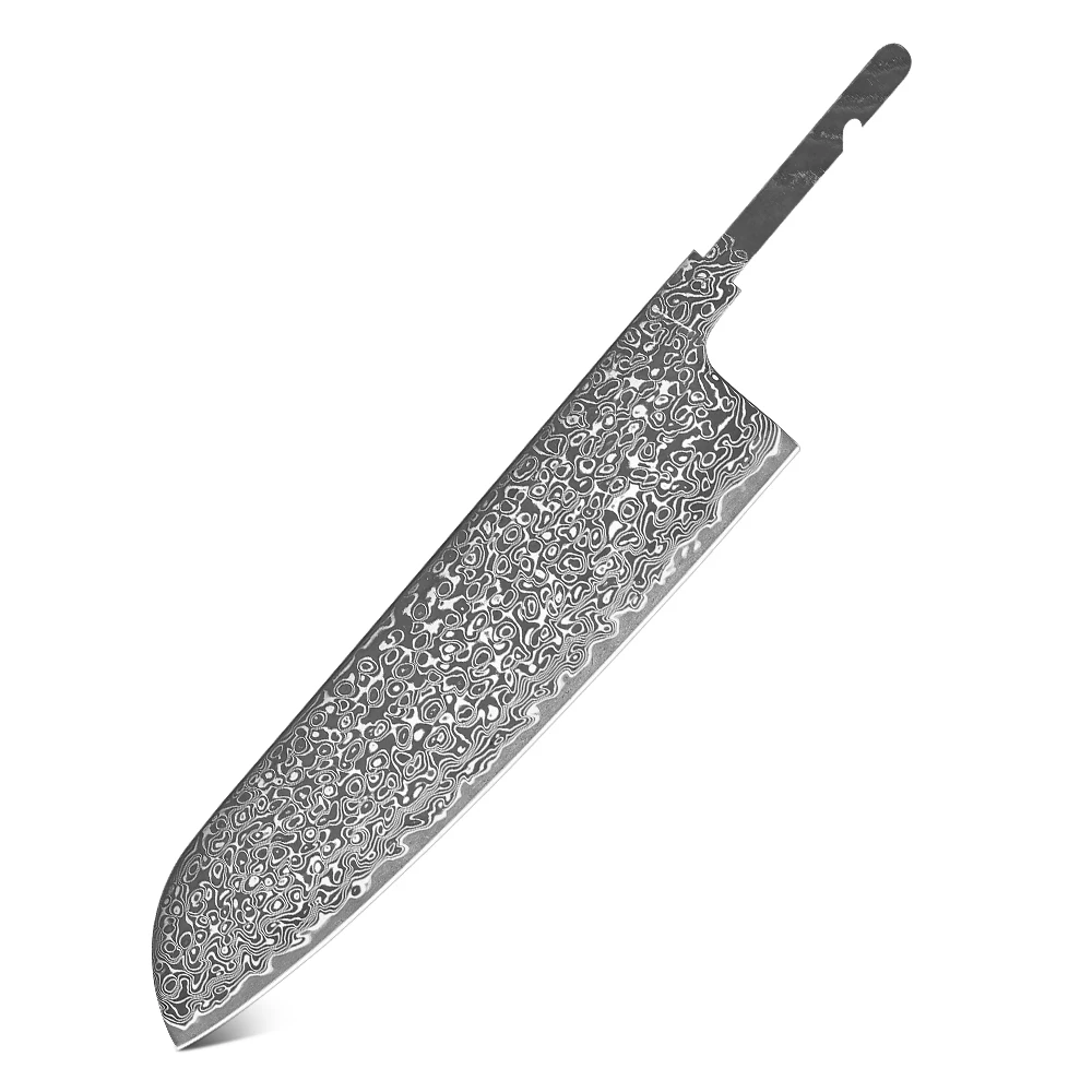 Turwho 1-5pcs DIY Kochmesser Kiritsuke Nakiri Utility Küchenmesser Set DIY Damaskus Stahl VG10 Klinge halbfertige Messer Rohling