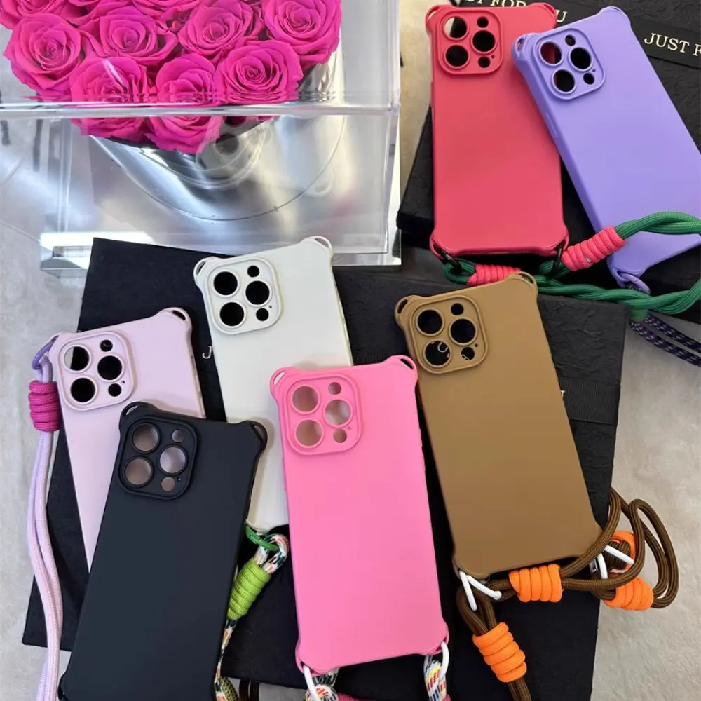 IPhone用ショルダーストラップ付きストラップ,モデル15 pro max,14 pro max,12,11,13,15用の素敵なシリコンケース