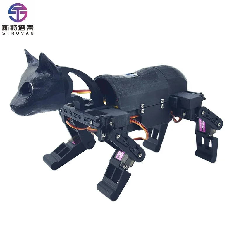 

WIFI Bluetooth Remote Control Open Source Code Graphical Programming 12 DOF Quadruped Bionic Robot Cat