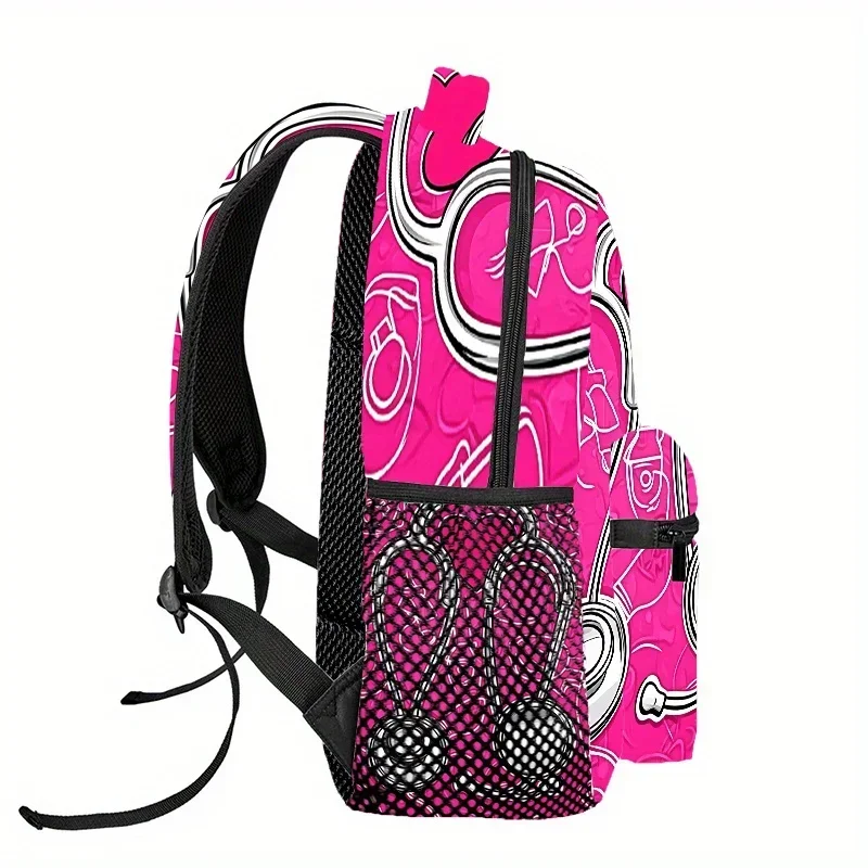Custom Bag Cute Nurse Love Pink (9) Printed Backpack, Men's Outdoor Sports Backpack Hiking Backpack, Camping, Casual Party, Unis