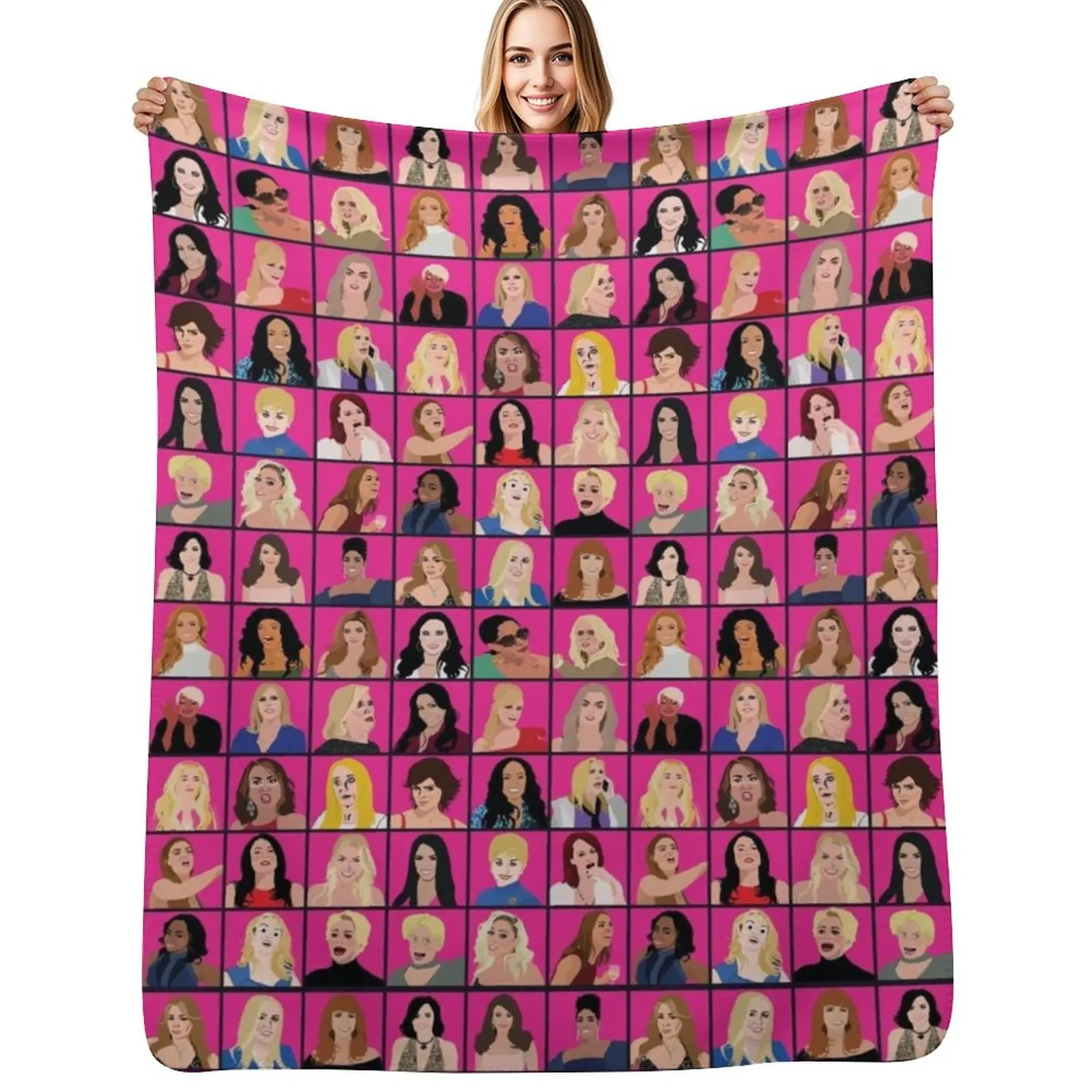Real Housewives All Stars Throw Blanket Decorative Throw Thin Vintage Soft Plaid christmas decoration Soft Big Blankets