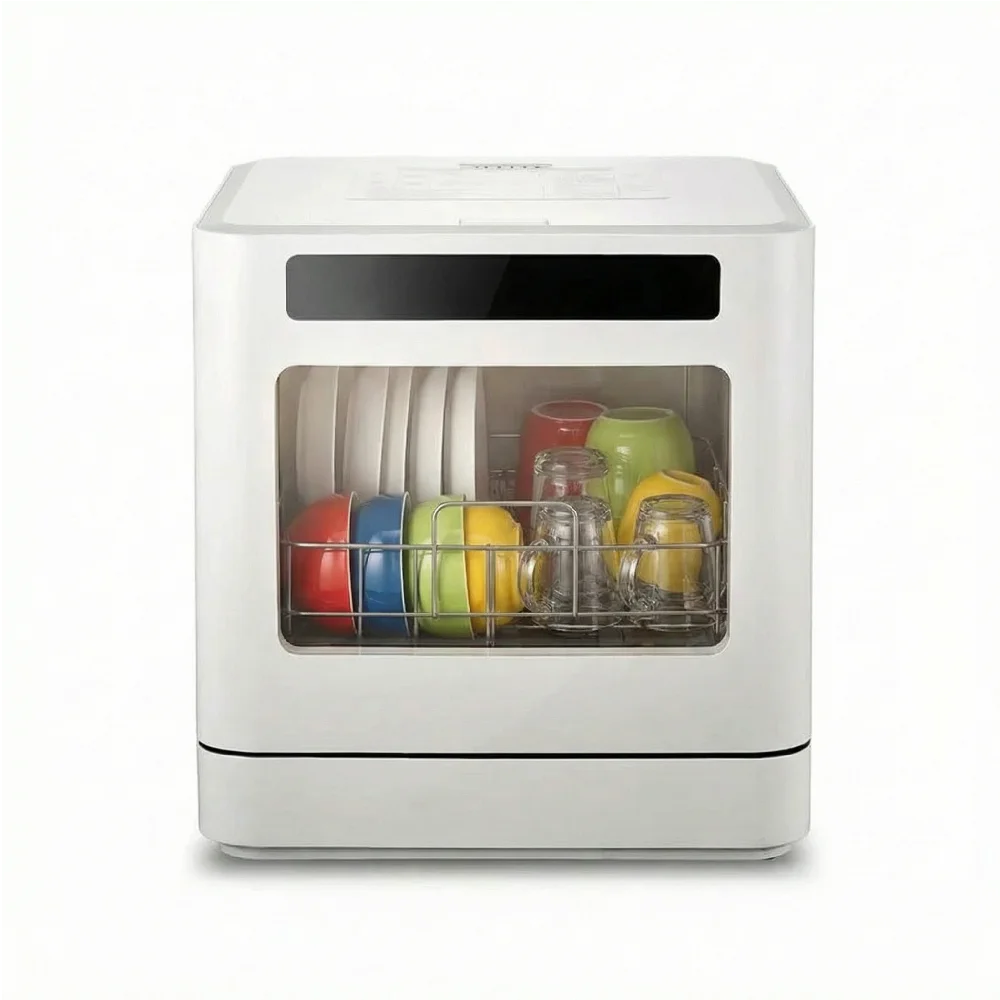 Desktop Countertop Dishwasher Intelligent Fully Automatic Sterilization High Temperature Installation-Free Hotel Household