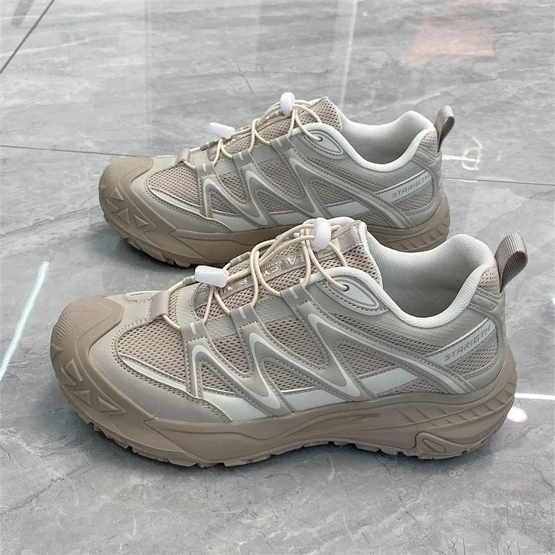 2026 New Trendy Breathable Lightweight Comfortable Low Top Thick Bottom Casual Sports Mesh Men's Shoes Fashion Quality