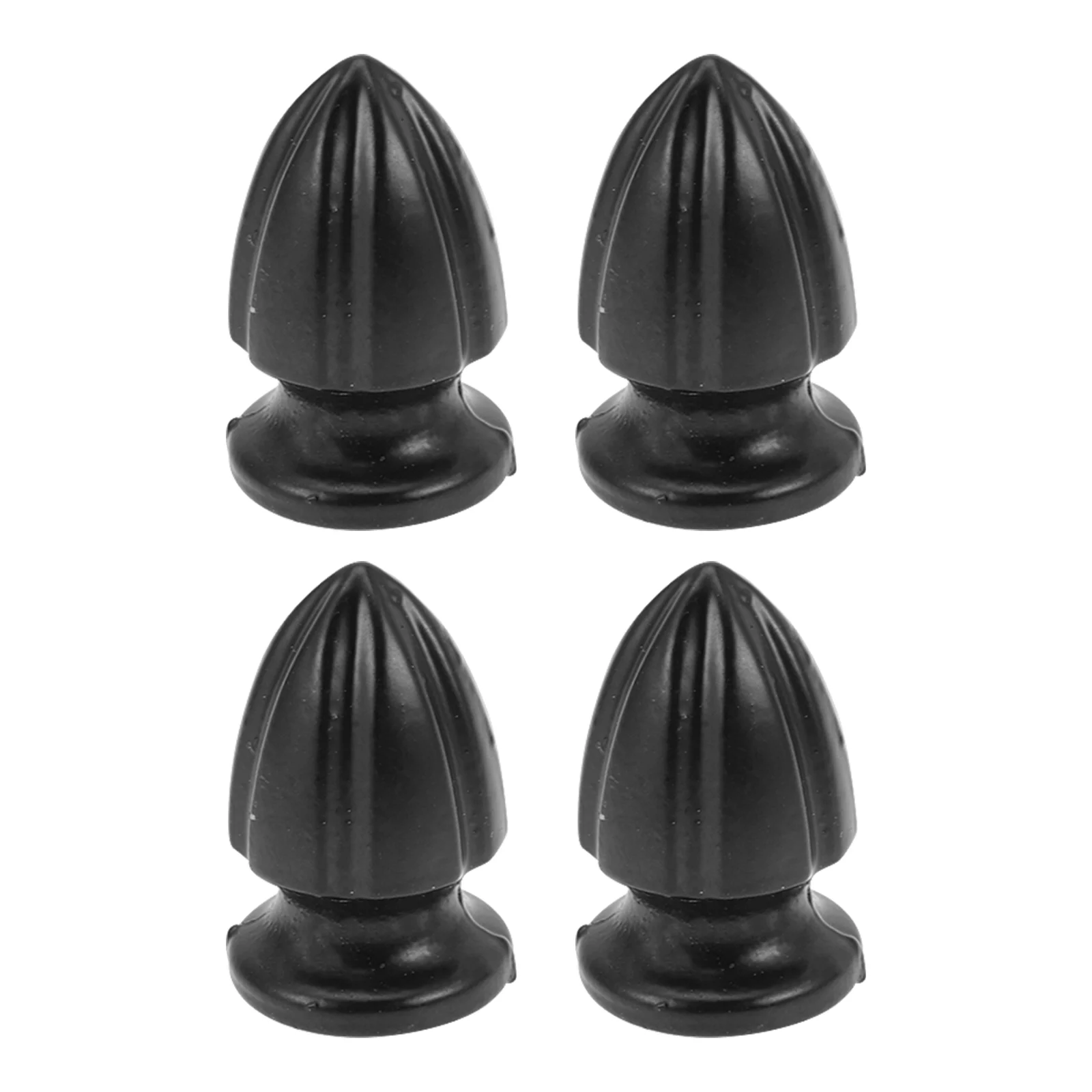 

4 Pcs Finial Decor Shade Knob Hanging Lamp Dome Pendant Light Parts Decoration Screw Caps Black Table