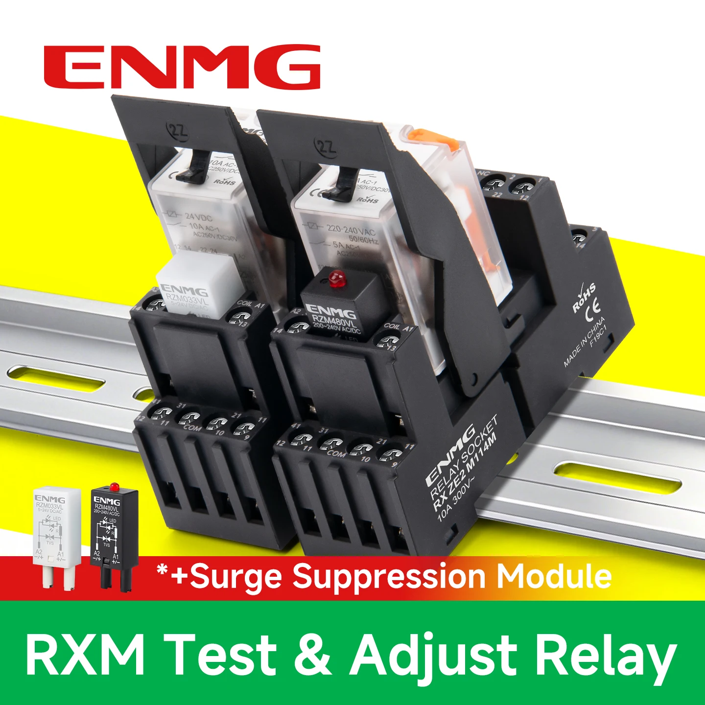 

ENMG RXM2AB1D24 Electromagnetic Intermediate Relay 24VDC DC 220V AC Electronic Market for Electronics